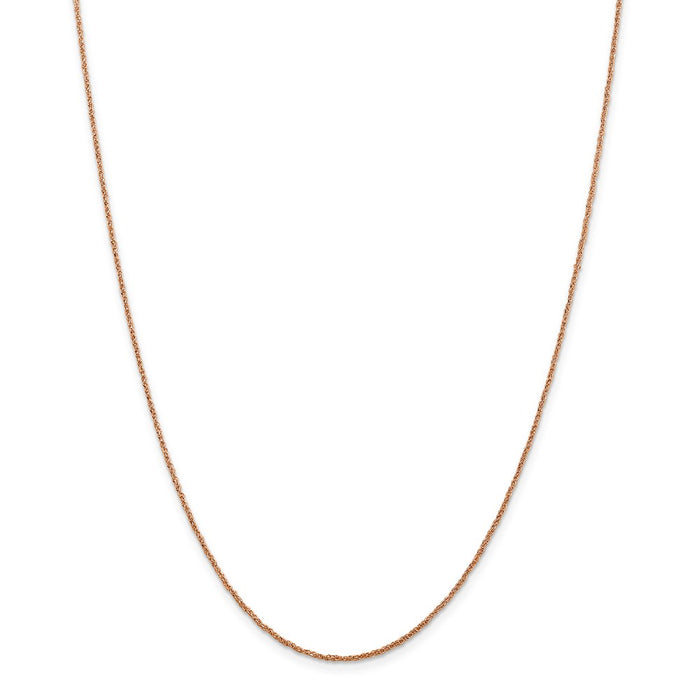 Million Charms 14K Rose Gold, Necklace Chain, 1.1mm Ropa Chain, Chain Length: 16 inches