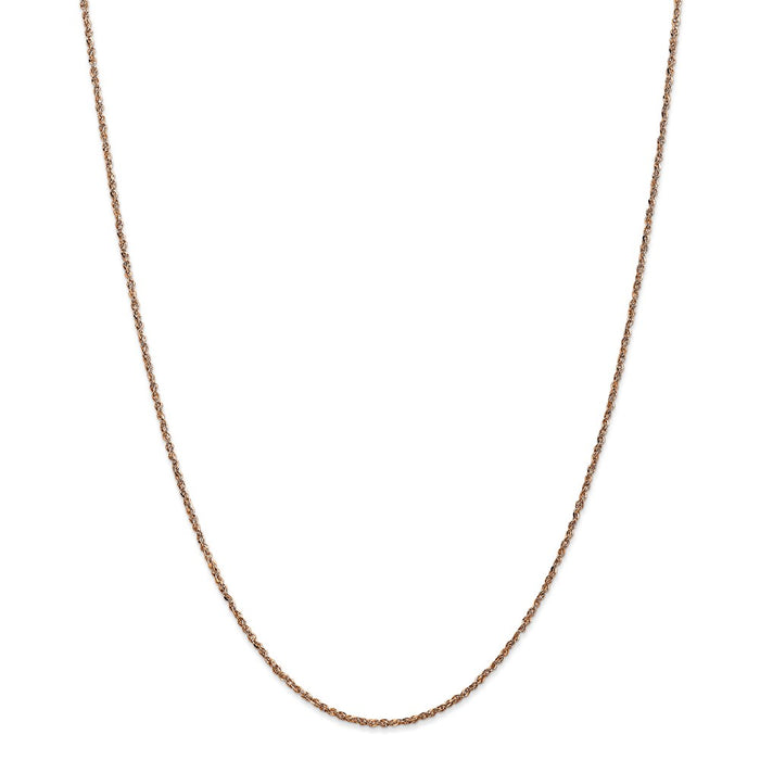 Million Charms 14K Rose Gold, Necklace Chain, 1.7mm Ropa Chain, Chain Length: 16 inches