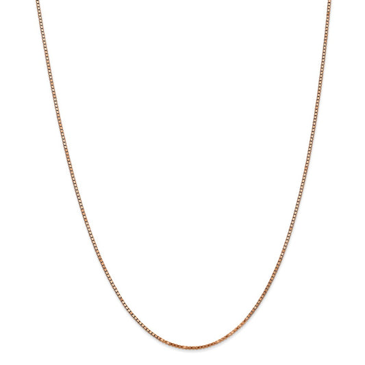 Million Charms 14k Rose Gold, Necklace Chain, 1.3mm Box Chain, Chain Length: 30 inches