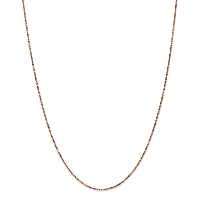 Million Charms 14k Diamond-Cut Rose Gold, Necklace Chain, 1.2mm Spiga Chain, Chain Length: 18 inches
