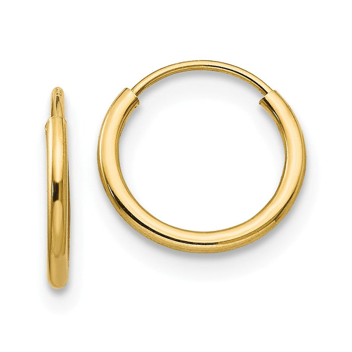 14k Yellow Gold Madi K Endless Hoop Earrings, 10mm x 10mm