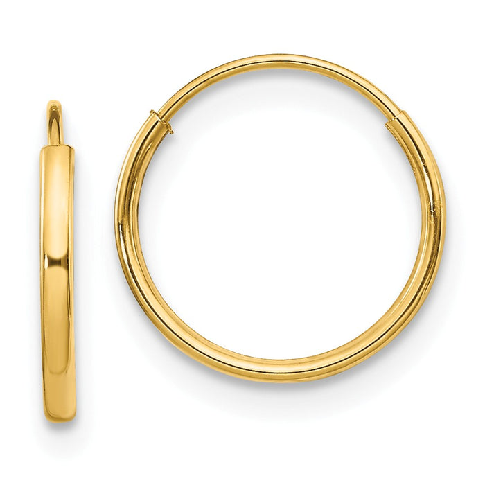 14k Yellow Gold Madi K Endless Hoop Earrings, 12mm x 12mm