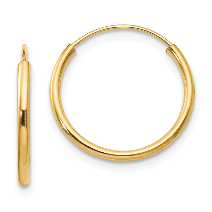 14k Yellow Gold Madi K Endless Hoop Earrings, 15mm x 15mm