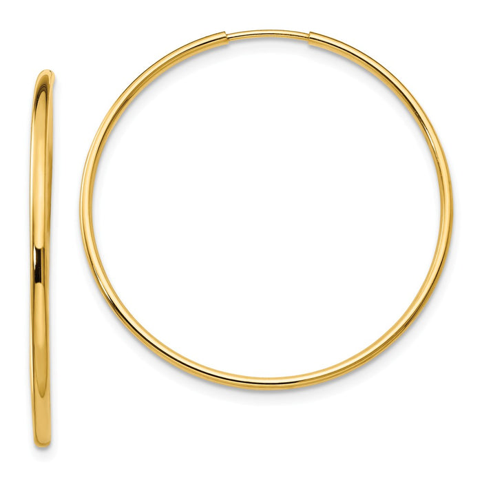 14k Yellow Gold Madi K Endless Hoop Earrings, 33mm x 33mm