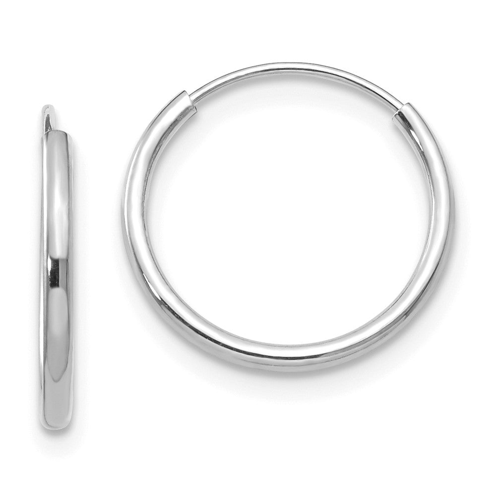 14k Madi K White Gold Endless Hoop Earrings, 13mm x 13mm