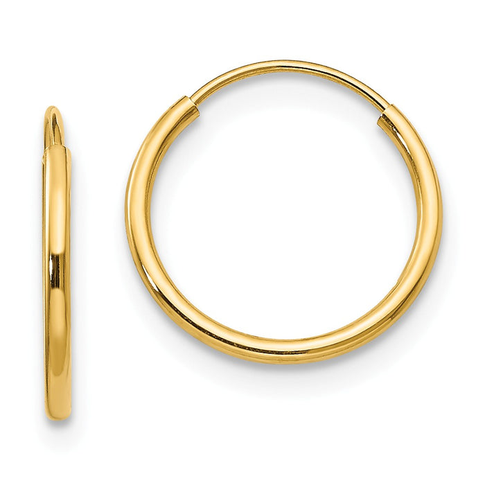 14k Yellow Gold Madi K Endless Hoop Earrings, 12mm x 12mm