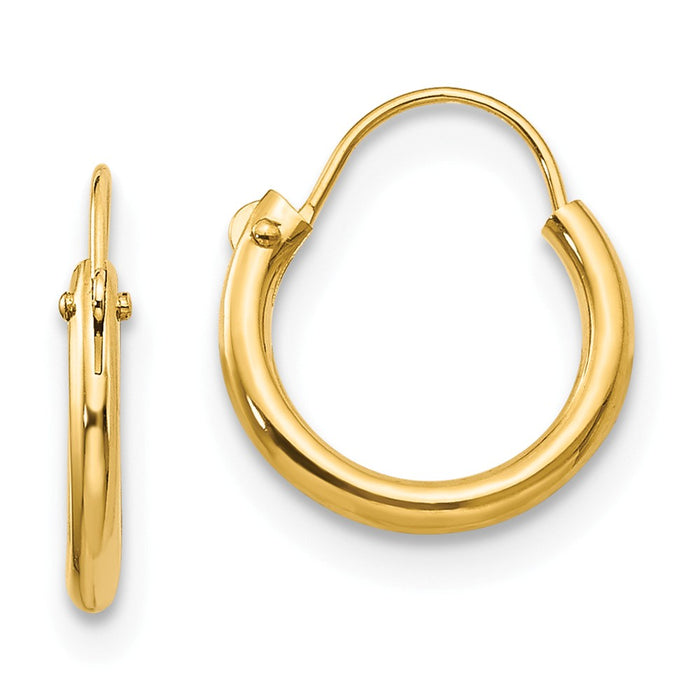 14k Yellow Gold Madi K Hoop Earrings, 15.3mm x 12mm