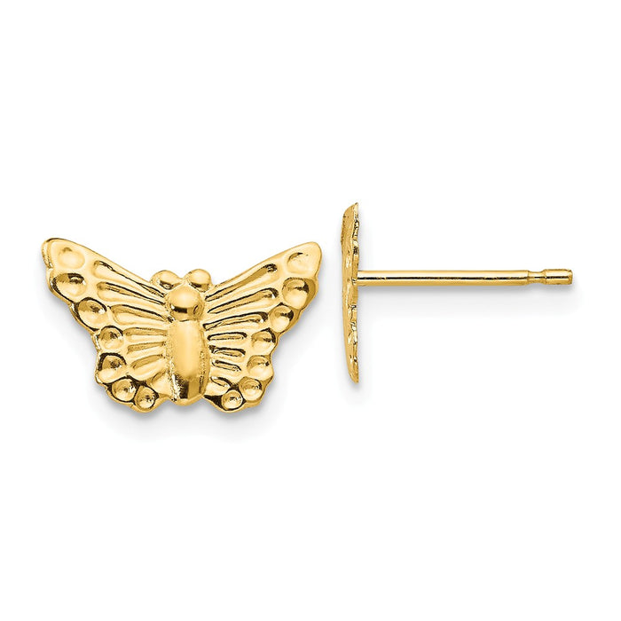 14k Yellow Gold Madi K Butterfly Post Earrings, 12mm x 8mm