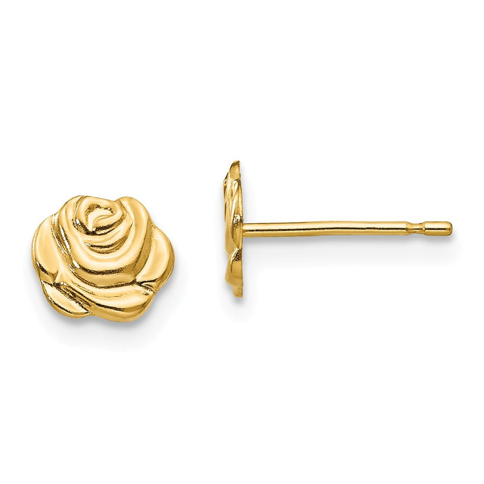 14k Yellow Gold Madi K Flower Post Earrings, 6mm x 6mm