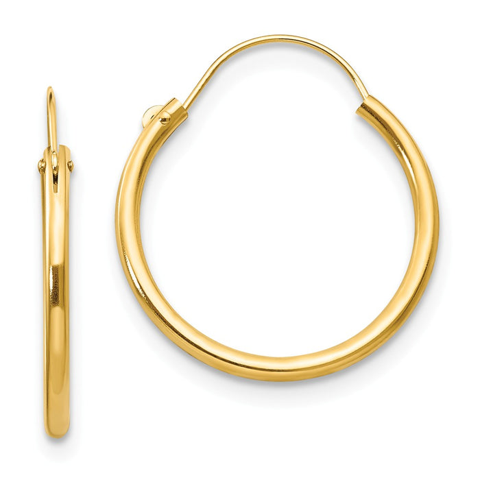 14k Yellow Gold Madi K Hoop Earrings, 18mm x 16mm