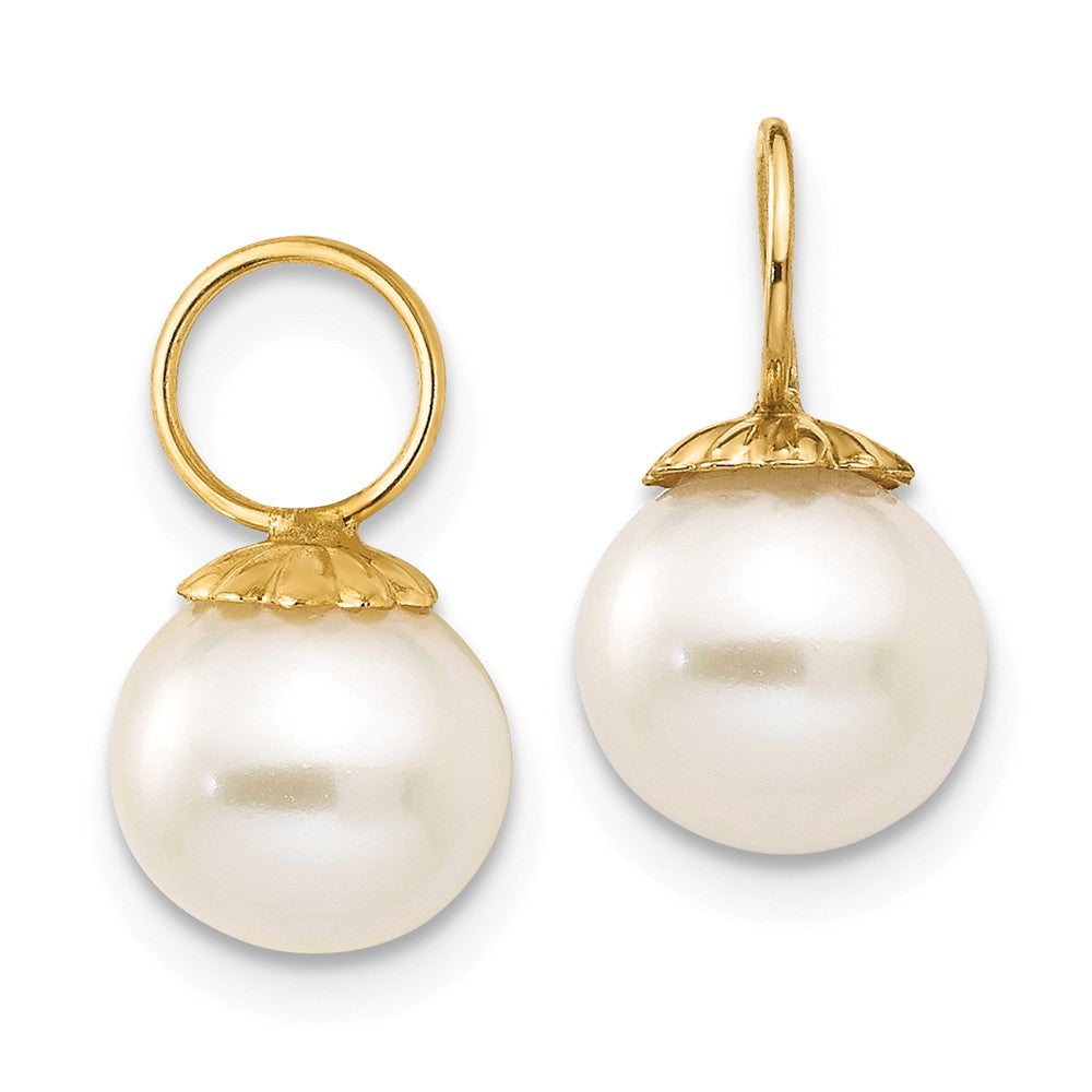 14k Yellow Gold Madi K Freshwater Cultured Pearl Hoop Enhancers, 11mm x 5mm