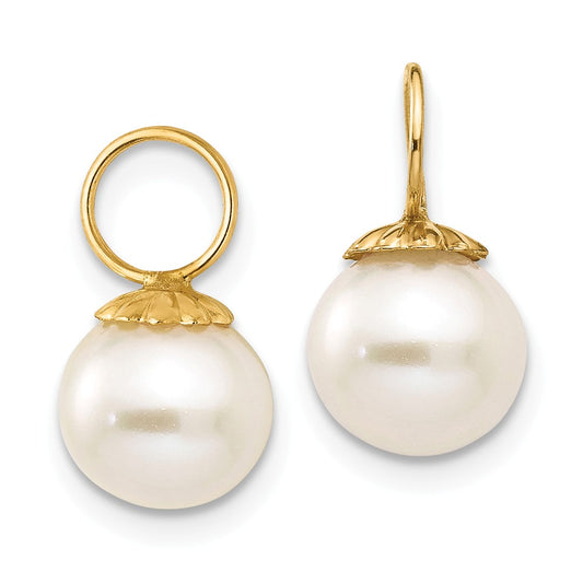 14k Yellow Gold Madi K Freshwater Cultured Pearl Hoop Enhancers, 11mm x 5mm