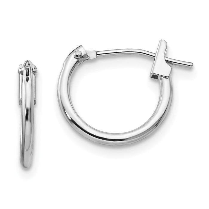 14k White Gold Madi K 1.25mm Hoop Earrings, 21mm x 1.25mm