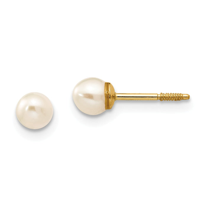14k Yellow Gold Madi K Freshwater Cultured Pearl Earrings, 3mm x 3mm