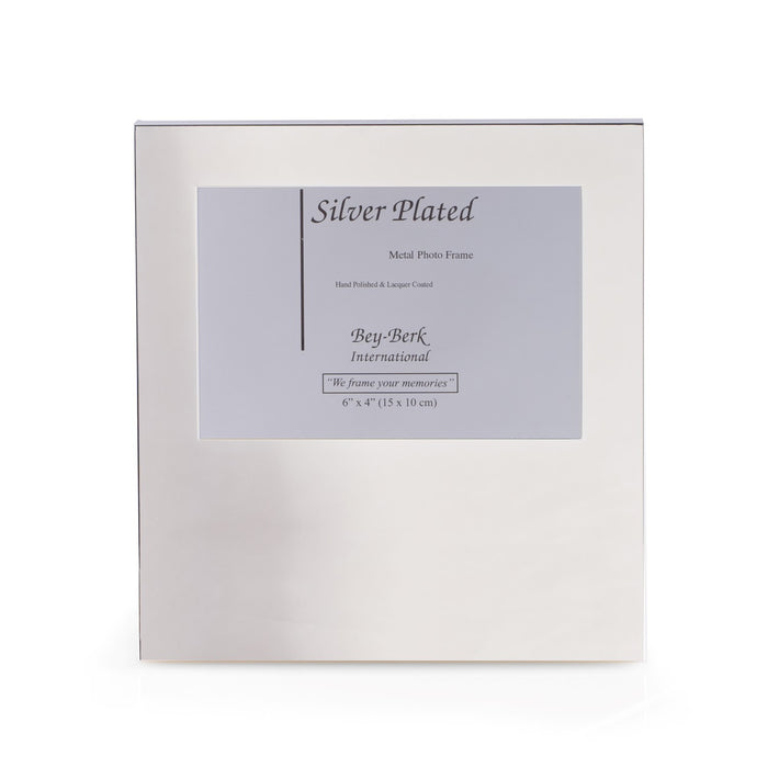 Occasion Gallery Silver Color Silver Plated 4"x6" Picture Frame with Easel Back. 8 L x 0.75 W x 8.5 H in.