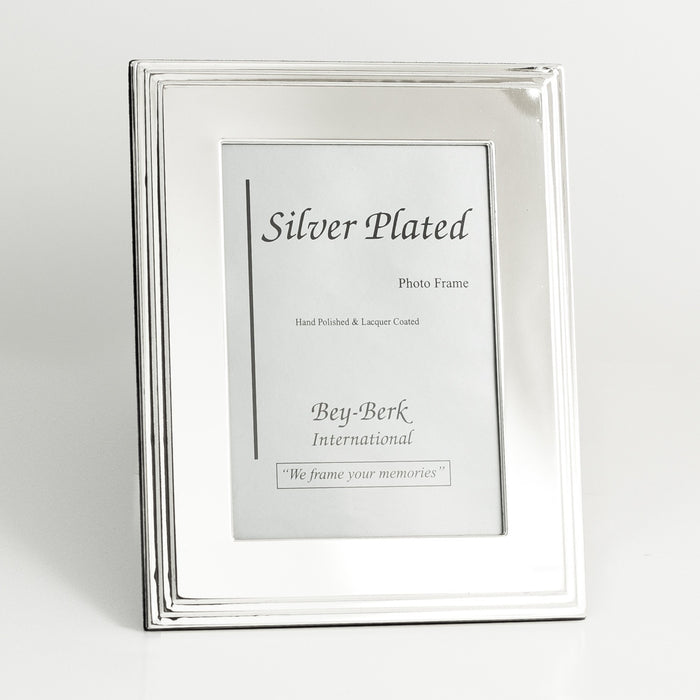 Occasion Gallery Silver Color Silver Plated 4"x6" Picture Frame with Easel Back. 6.35 L x 0.25 W x 8.5 H in.