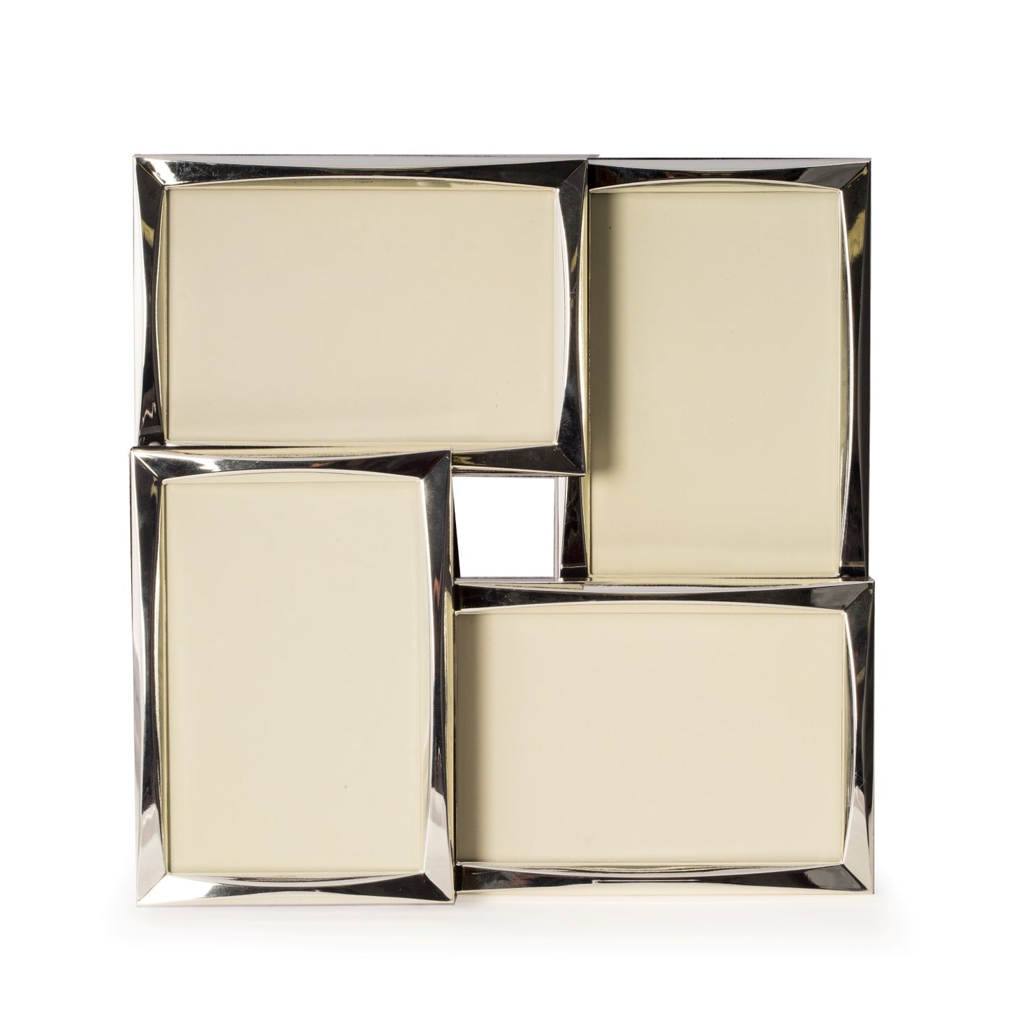 Occasion Gallery Silver Color Silver Tone 4 Collage 4"x6" Picture Frame with Easel Back. 11 L x 2 W x 11 H in.