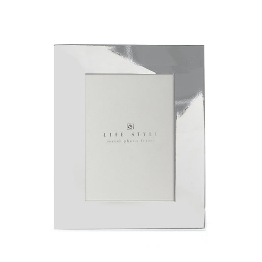 Occasion Gallery Silver Color Silver Plated 8"x10" Picture Frame with Easel Back. 10 L x 0.35 W x 12 H in.