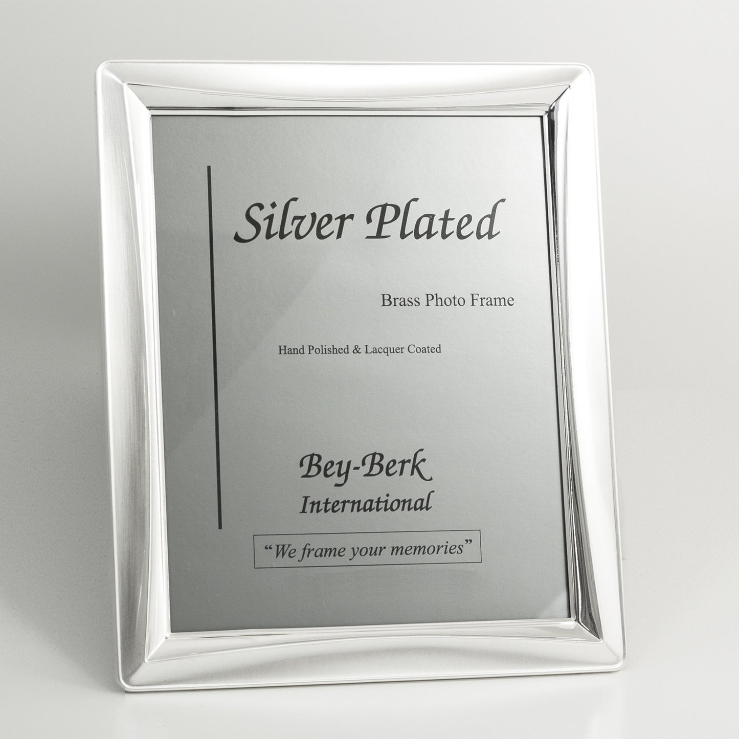Occasion Gallery Silver Color Silver Plated 8"x10" Picture Frame with Easel Back. 9.5 L x 0.25 W x 11.5 H in.