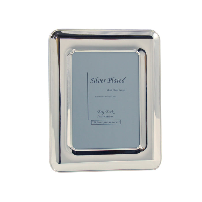 Occasion Gallery Silver Color Silver Plated 4"x6" Picture Frame with Easel Back. 6.25 L x 0.25 W x 8.25 H in.