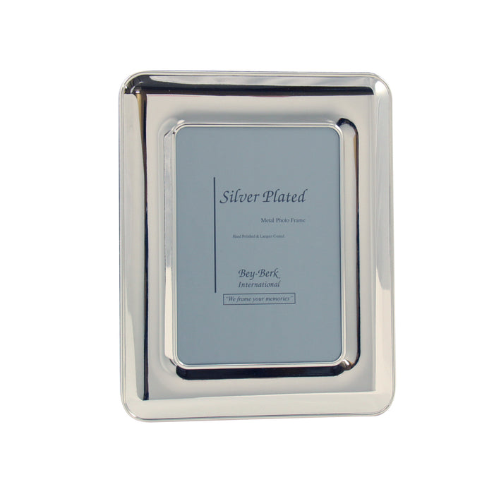 Occasion Gallery Silver Color Silver Plated 5"x7" Picture Frame with Easel Back. 7.5 L x 0.25 W x 9.5 H in.