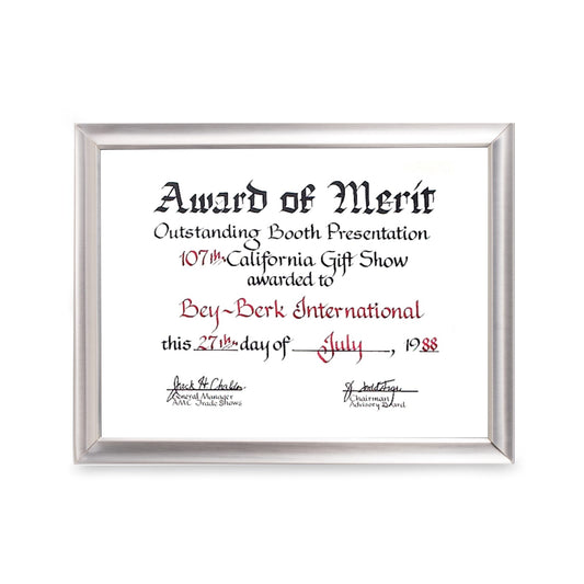 Occasion Gallery Silver Color Silver Plated 8 1/2"x11" Picture Frame with Easel or Wall Mount Back. 9.25 L x 0.25 W x 11.25 H in.