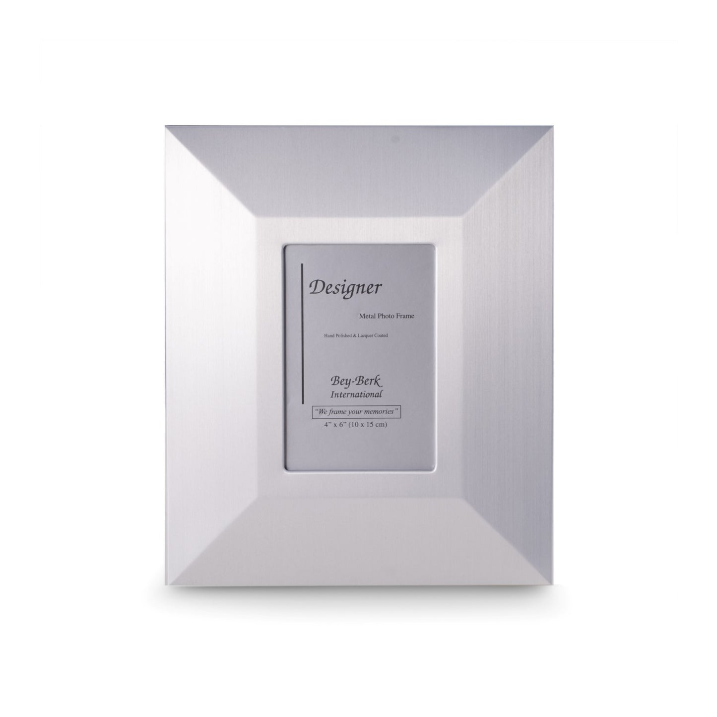 Occasion Gallery Silver Color Brushed Metal 4"x6" Picture Frame with Easel Back. 9 L x 0.5 W x 11 H in.