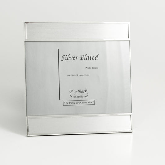 Occasion Gallery Silver Color Brushed Metal 5"x7" Picture Frame with Easel Back. 7.25 L x 0.25 W x 7.35 H in.