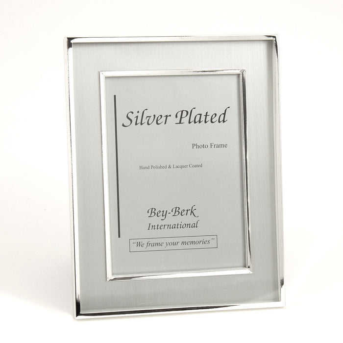 Occasion Gallery Silver Color Silver Plated 4"x6" Picture Frame with Easel Back. 6 L x 0.75 W x 8.15 H in.