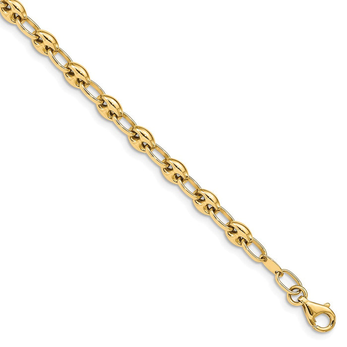 Million Charms 14k Yellow Gold Polished Link Bracelet, Chain Length: 7.5 inches