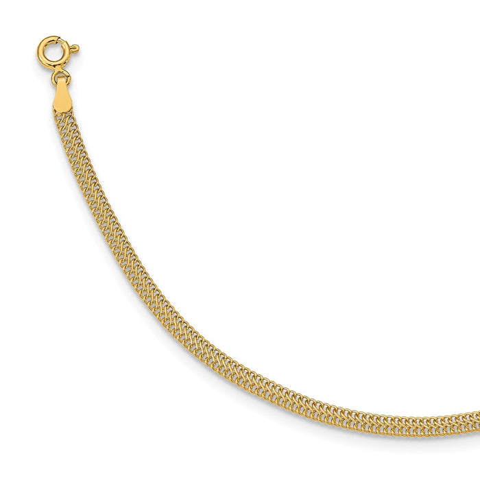 Million Charms 14k Yellow Gold Fancy Link Bracelet, Chain Length: 7.25 inches