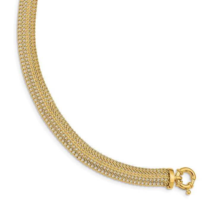 Million Charms 14k Yellow Gold Fancy Link Bracelet, Chain Length: 7 inches