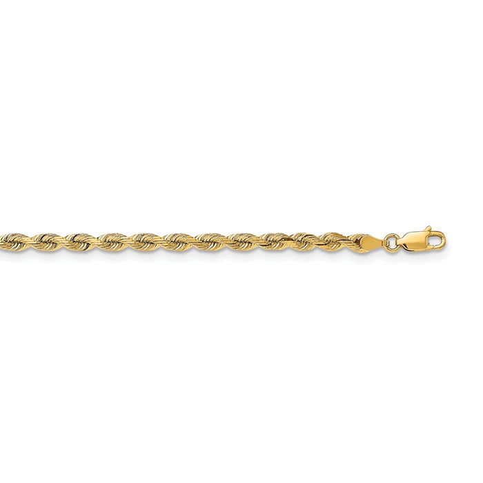 Million Charms 14k Yellow Gold, Necklace Chain, 4.0mm Silky Rope Chain, Chain Length: 18 inches