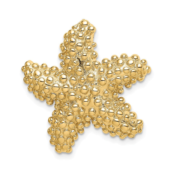 Million Charms 14K Yellow Gold Themed Beaded Nautical Starfish Slide