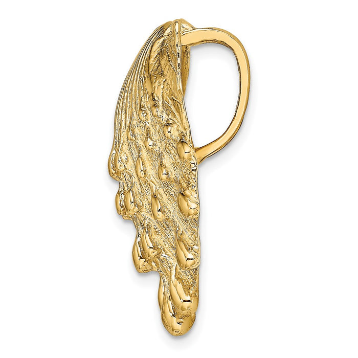 Million Charms 14K Yellow Gold Themed Lion'S Paw Shell Slide