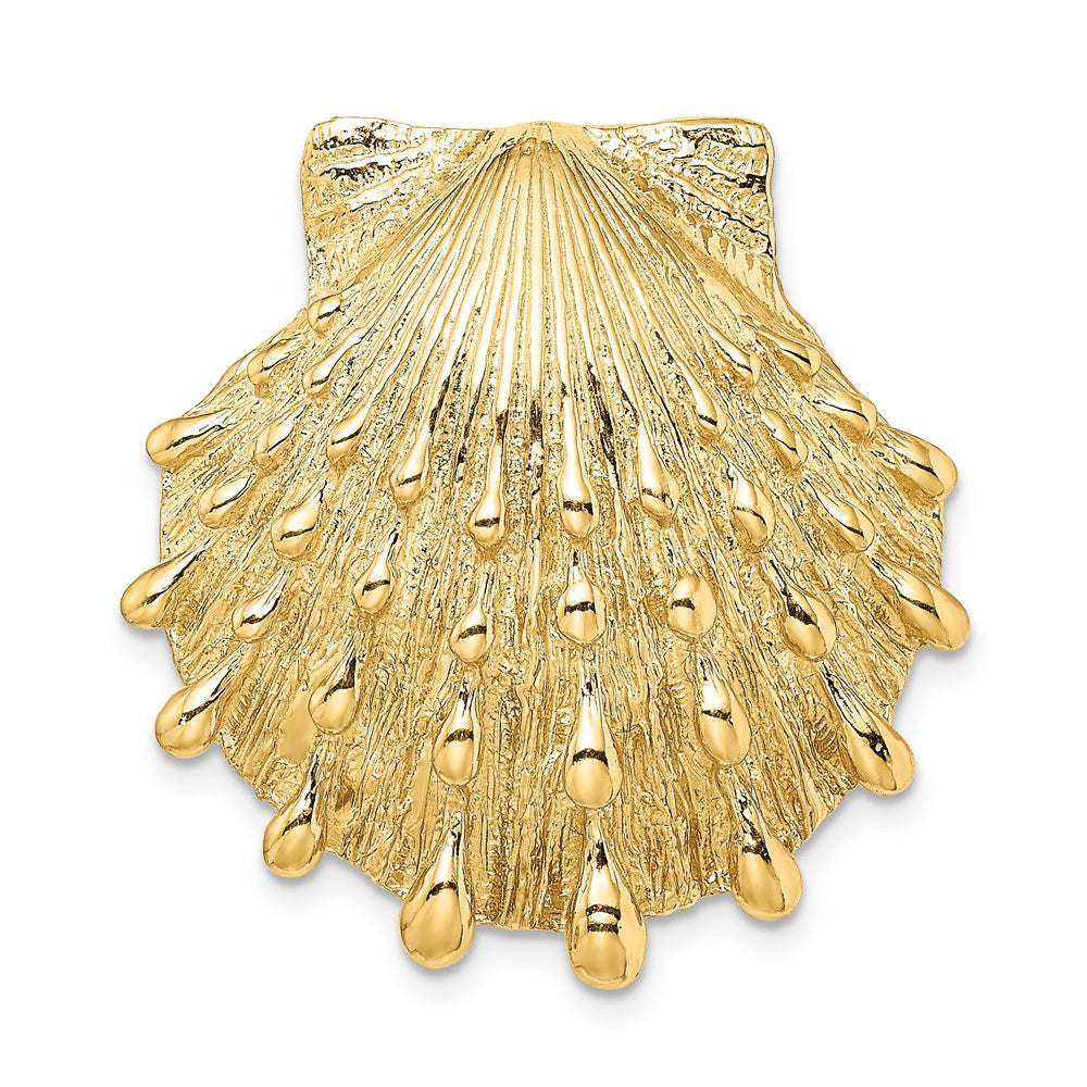 Million Charms 14K Yellow Gold Themed Lion'S Paw Shell Slide