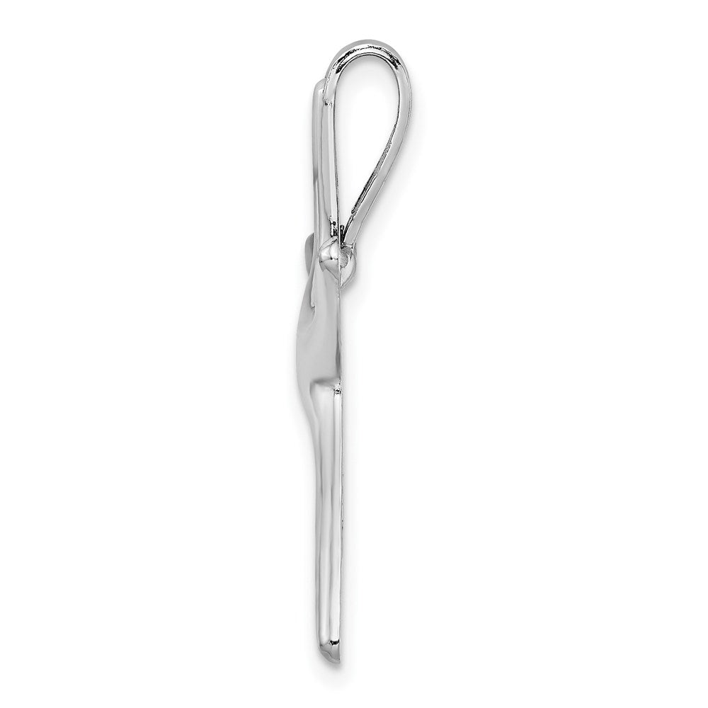 Million Charms 14K White Gold Themed Lion'S Paw Shell Slide