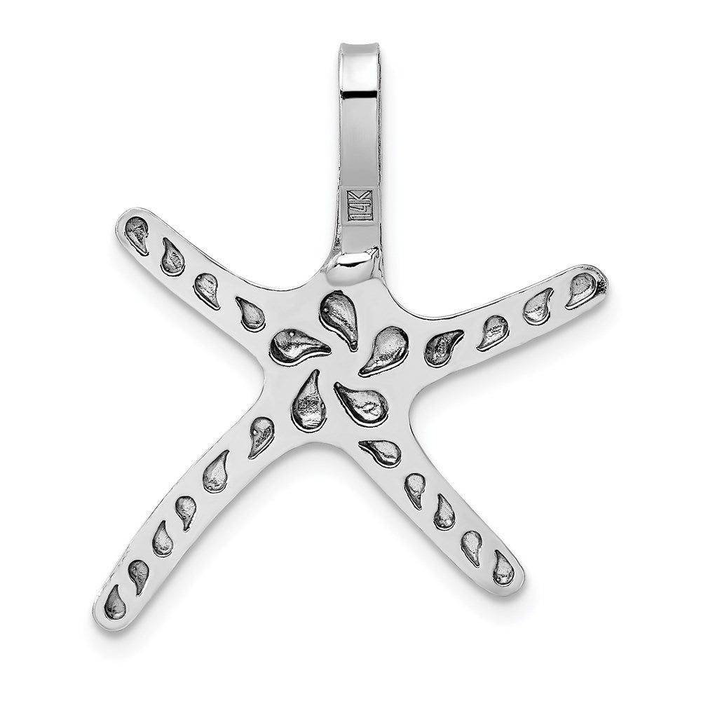 Million Charms 14K White Gold Themed Lion'S Paw Shell Slide