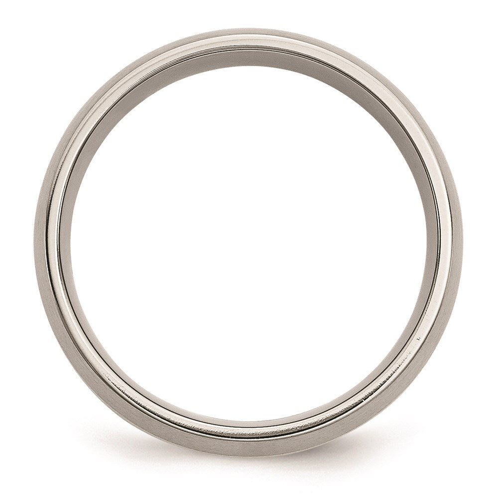 Unisex Fashion Jewelry, Chisel Brand Stainless Steel 14k Yellow Inlay 8mm Brushed Ring Band