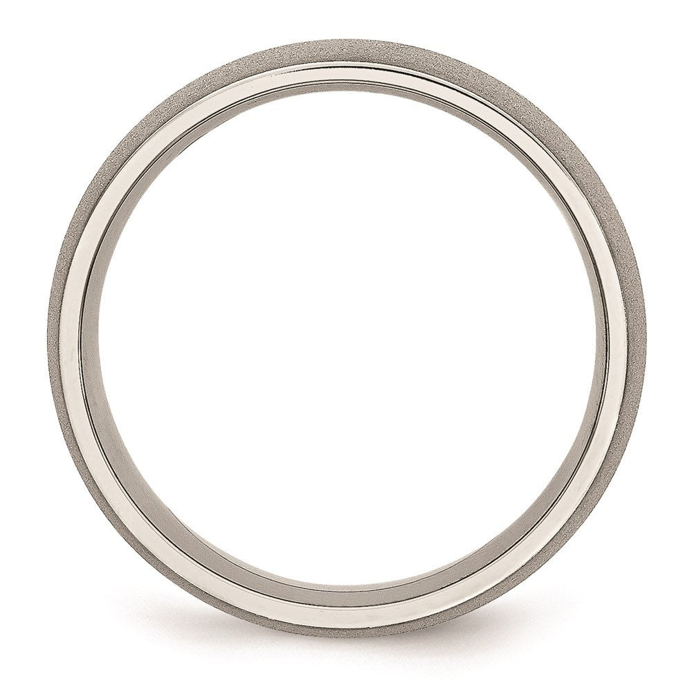 Unisex Fashion Jewelry, Chisel Brand Stainless Steel Stone Finish 7mm Ring Band
