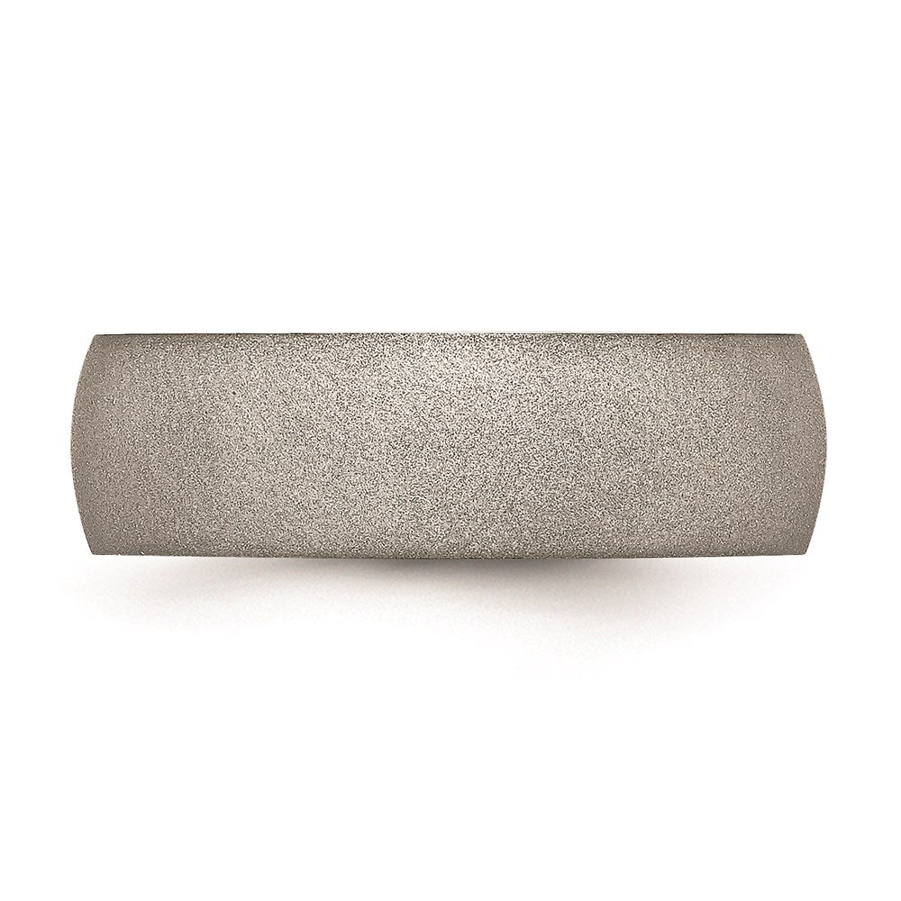Unisex Fashion Jewelry, Chisel Brand Stainless Steel Stone Finish 7mm Ring Band