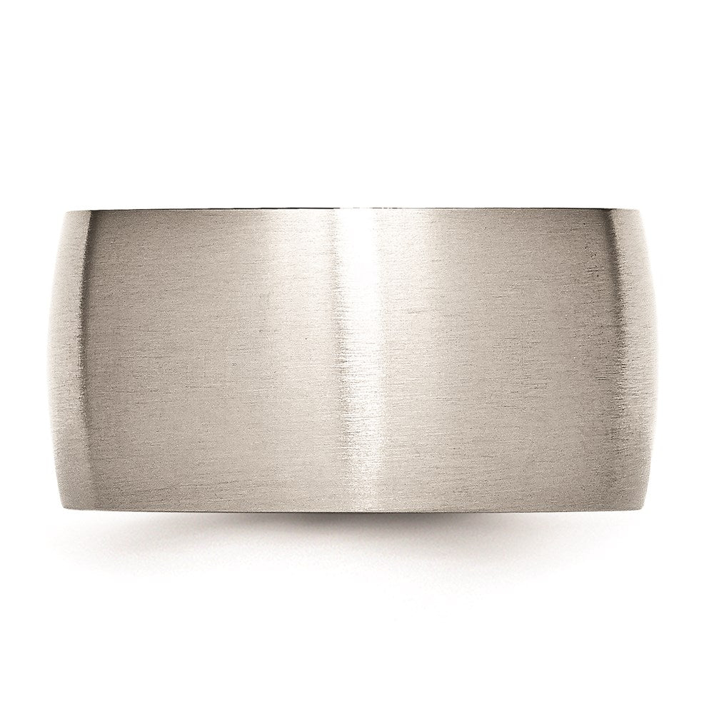 Unisex Fashion Jewelry, Chisel Brand Stainless Steel 12mm Brushed Ring Band