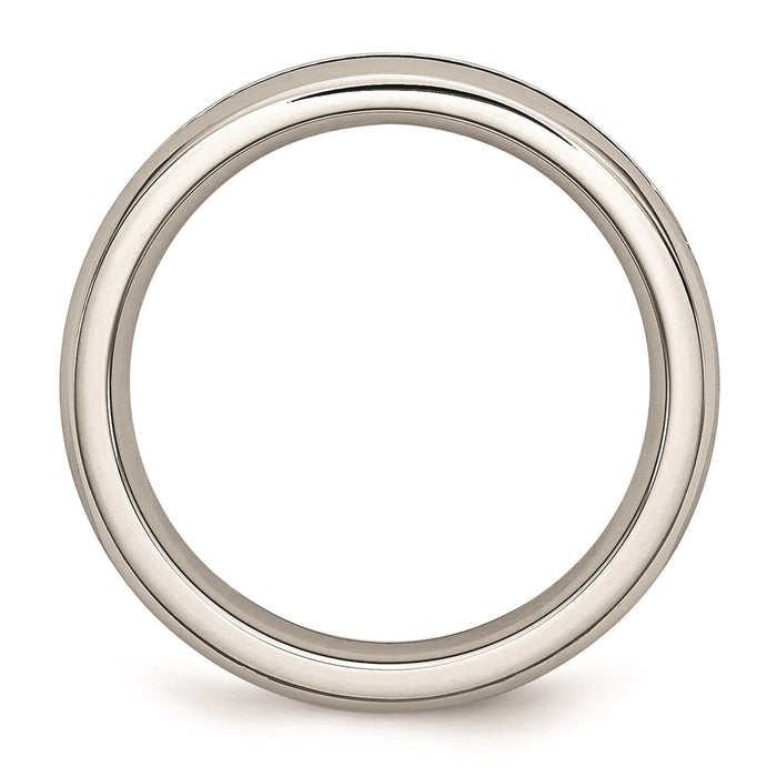 Women's Fashion Jewelry, Chisel Brand Stainless Steel 4mm May Green CZ Ring