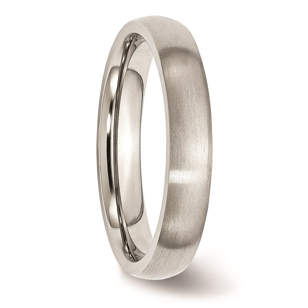 Unisex Fashion Jewelry, Chisel Brand Stainless Steel 4mm Brushed Ring Band