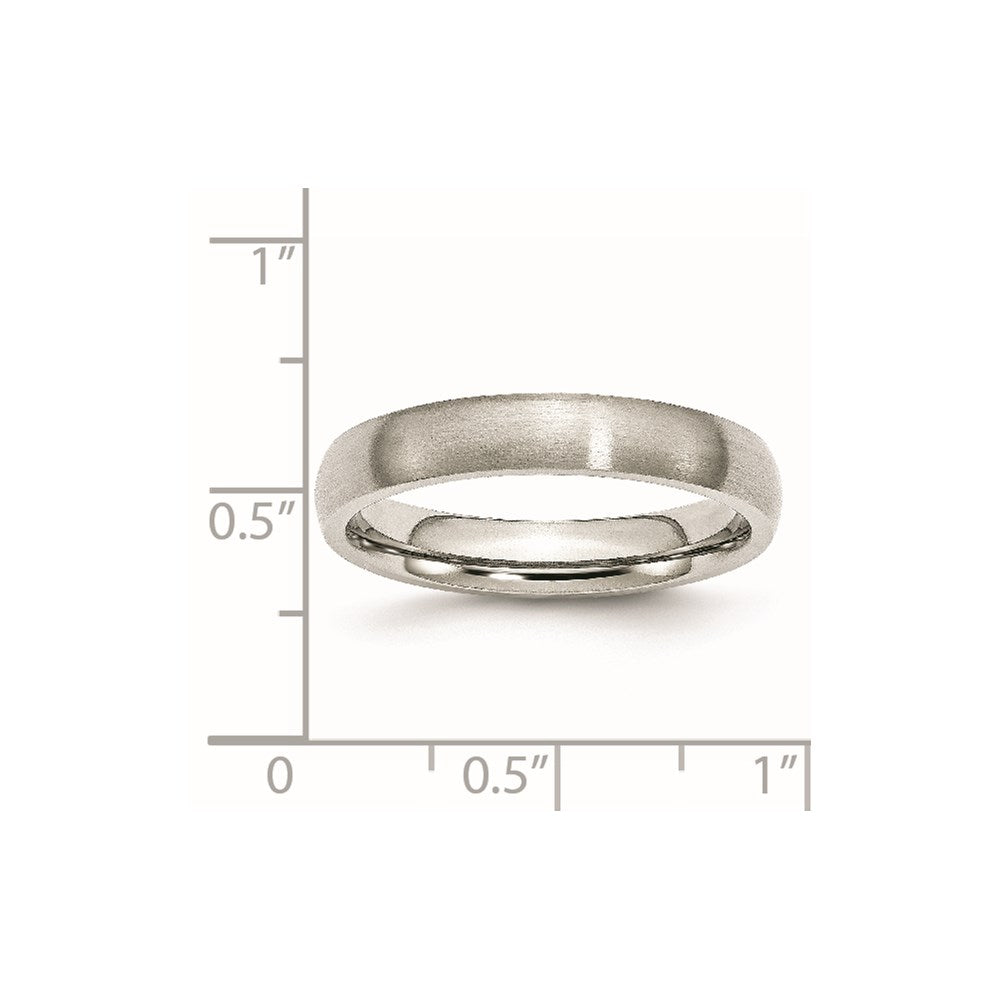 Unisex Fashion Jewelry, Chisel Brand Stainless Steel 4mm Brushed Ring Band