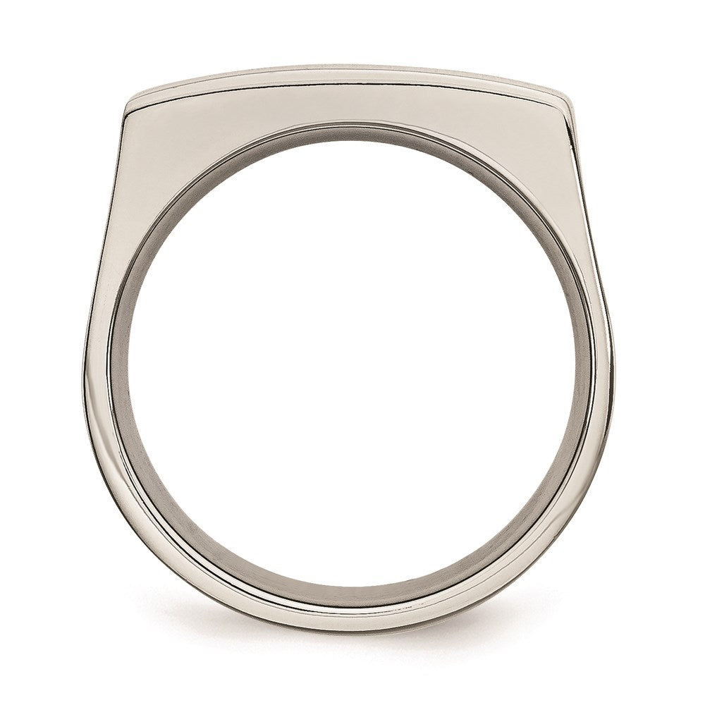 Men's Fashion Jewelry, Chisel Brand Stainless Steel Brushed and Polished Ring