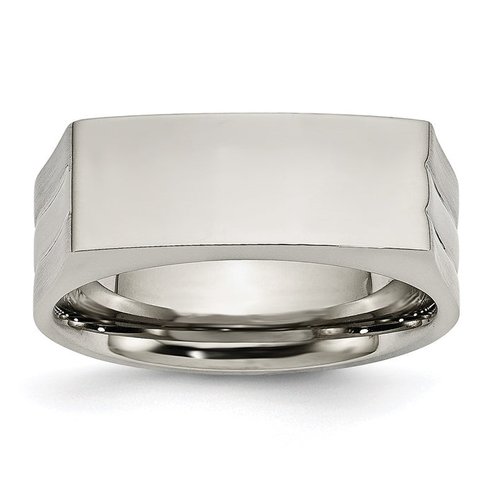 Men's Fashion Jewelry, Chisel Brand Stainless Steel Brushed and Polished Ring