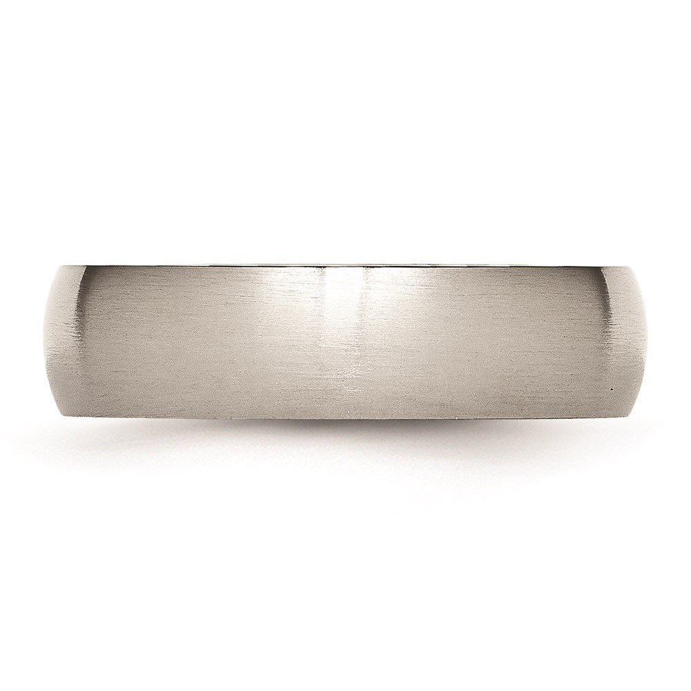 Unisex Fashion Jewelry, Chisel Brand Stainless Steel 6mm Brushed Ring Band