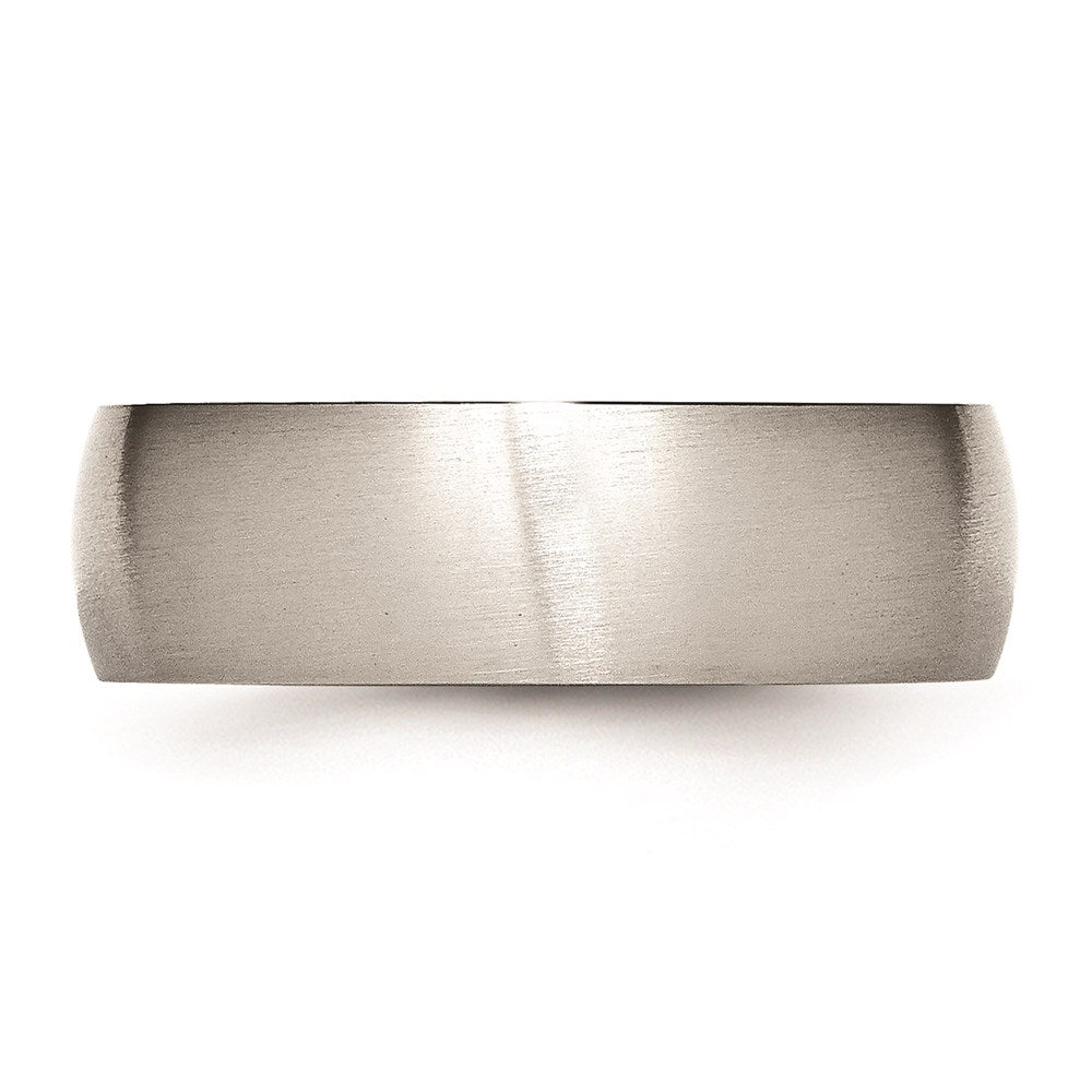 Unisex Fashion Jewelry, Chisel Brand Stainless Steel 7mm Brushed Ring Band