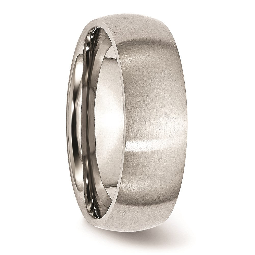 Unisex Fashion Jewelry, Chisel Brand Stainless Steel 7mm Brushed Ring Band